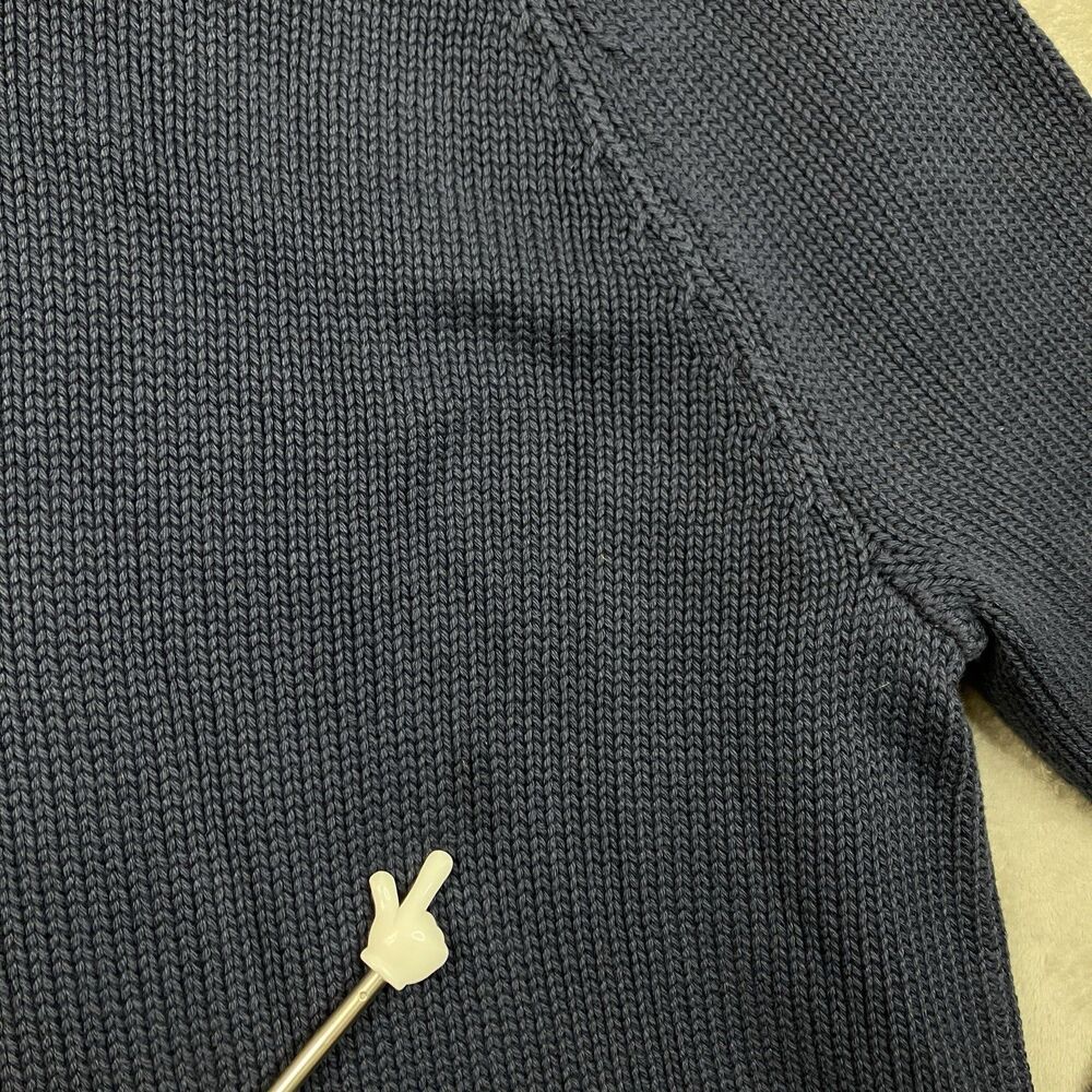 J Crew 1988 Rollneck Sweater Mens L Blue Cotton Cozy Preppy BW186 Needs Repair - Picture 9 of 12